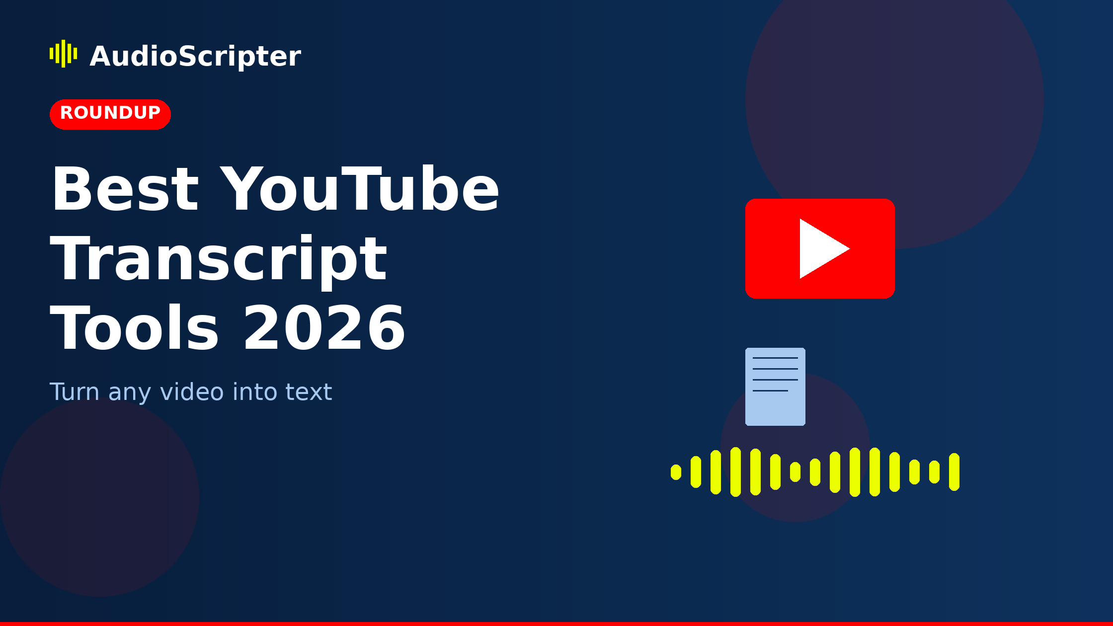 Best YouTube Video Transcript Generators in 2026